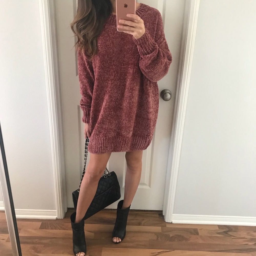 Rose Chenille Sweater
